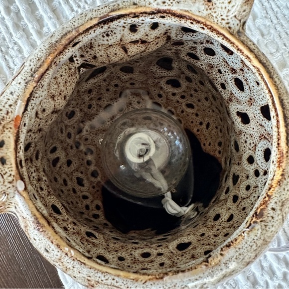 Spotted Owl Ceramic Wax Plug-In Warmer Full Size with Sunflower Design - Picture 4 of 7